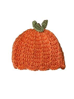 Crochet Pumpkin Baby Hat 0-6M